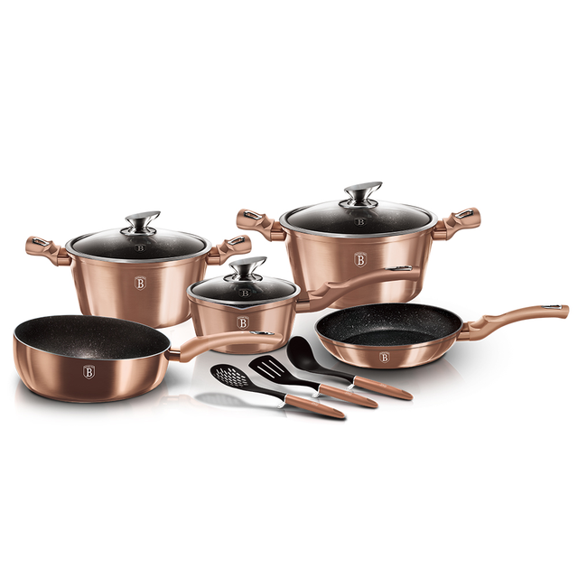11-Piece Cookware Set Berlinger Haus BH/6160N Rose Gold