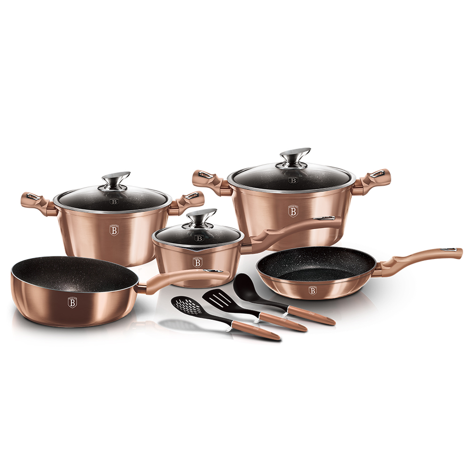 11-Piece Cookware Set Berlinger Haus BH/6160N Rose Gold