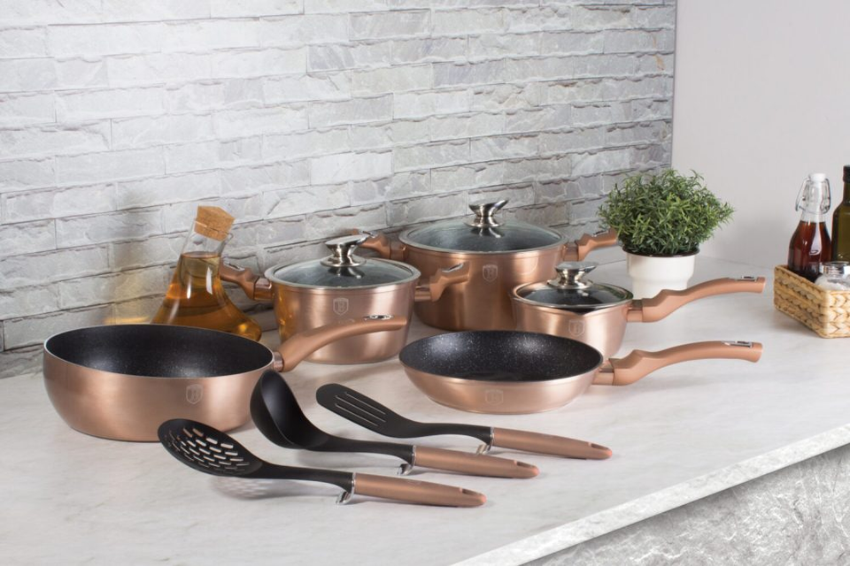 11-Piece Cookware Set Berlinger Haus BH/6160N Rose Gold