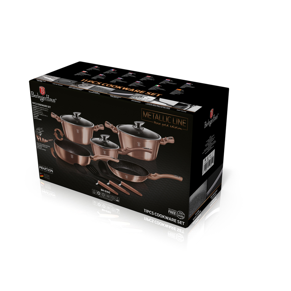 11-Piece Cookware Set Berlinger Haus BH/6160N Rose Gold