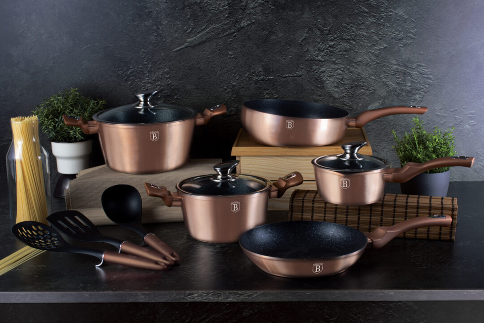 11-Piece Cookware Set Berlinger Haus BH/6160N Rose Gold