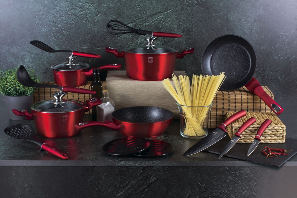 17-Piece Cookware Set Berlinger Haus BH/6162 Burgundy