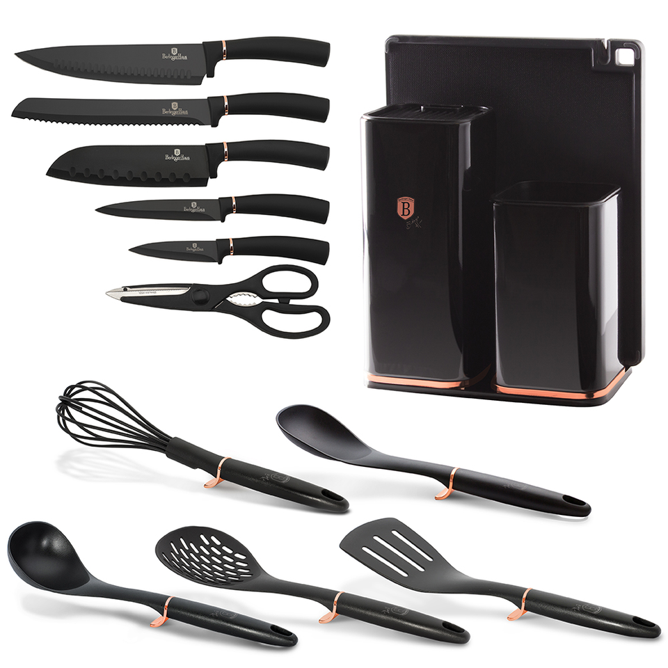 Knife Set & Cutting Board Berlinger Haus BH/2507 Black Rose Collection