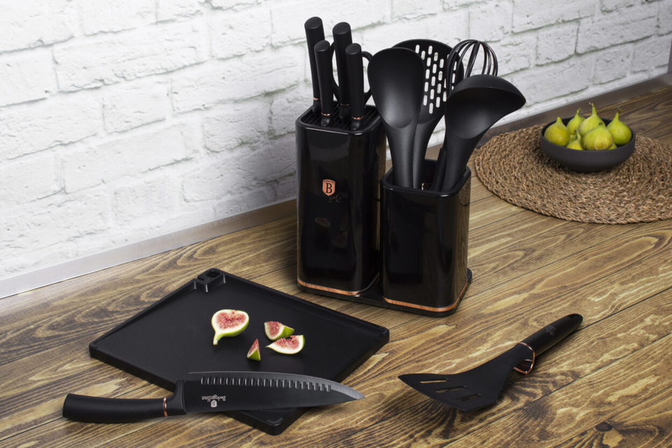 Knife Set & Cutting Board Berlinger Haus BH/2507 Black Rose Collection