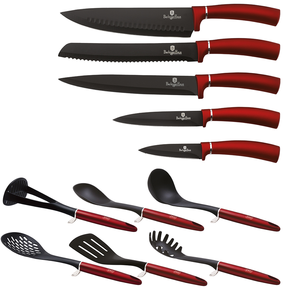 12-Piece Knife & Utensils Set Berlinger Haus BH-6248 Burgundy Line