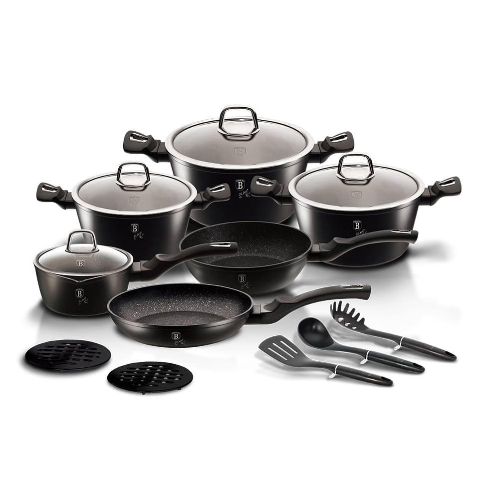15-Piece Cookware Set Berlinger Haus BH/6155 Black