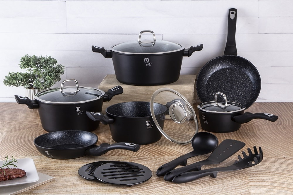 15-Piece Cookware Set Berlinger Haus BH/6155 Black