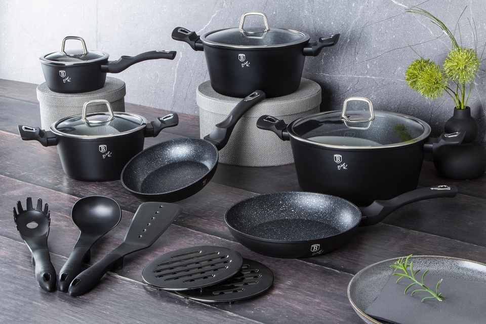 15-Piece Cookware Set Berlinger Haus BH/6155 Black