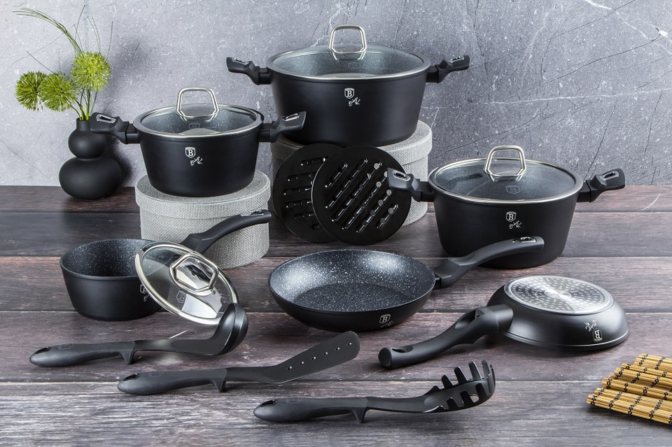 15-Piece Cookware Set Berlinger Haus BH/6155 Black