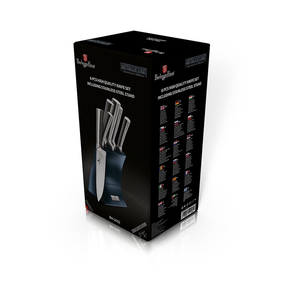 6-Piece Knife Set Berlinger Haus BH/2452 Aquamarine Collection