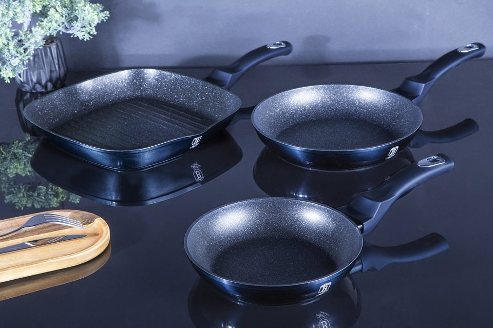 Cooking Trio Frying Pan Set Berlinger Haus BH6140 Aquamarine