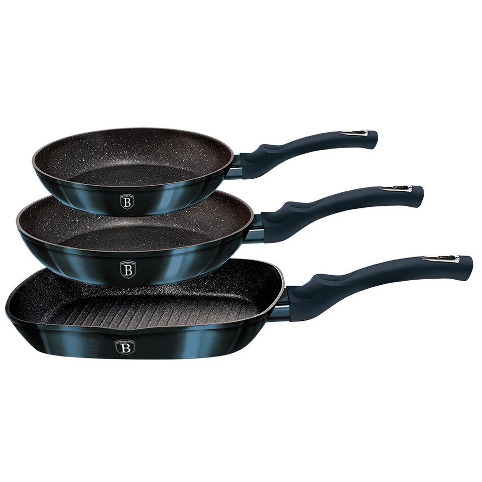 Cooking Trio Frying Pan Set Berlinger Haus BH6140 Aquamarine