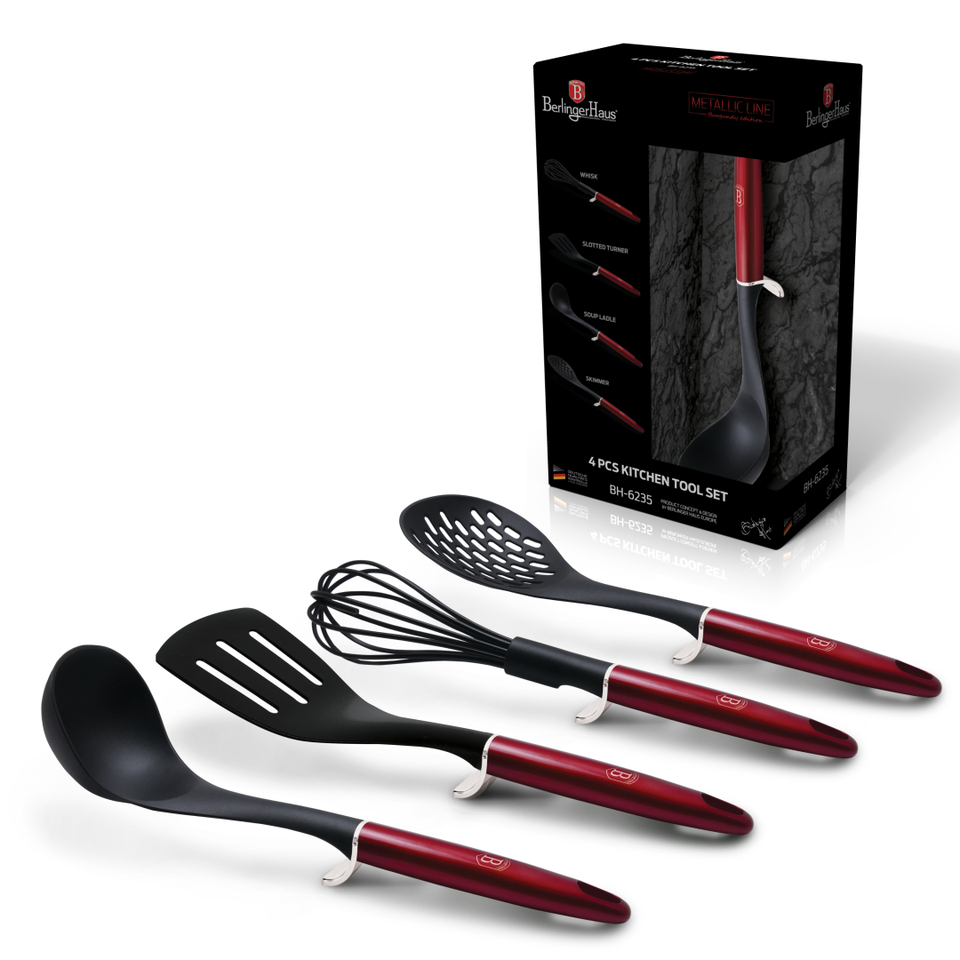 Kitchen Utensils with Stand Berlinger Haus BH/6235 Burgundy Collection