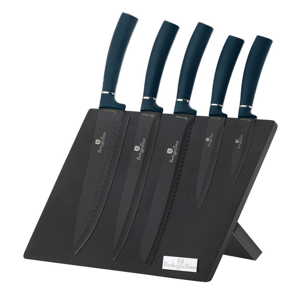 Knife Set & Magnetic Stand Berlinger Haus BH/2517 Aquamarine Line