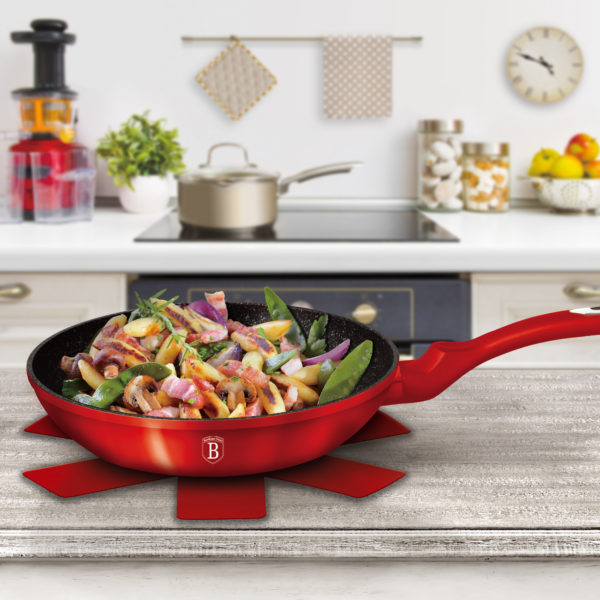 Frying Pan 30 cm BH/1254 Metallic Line Burgundy Edition