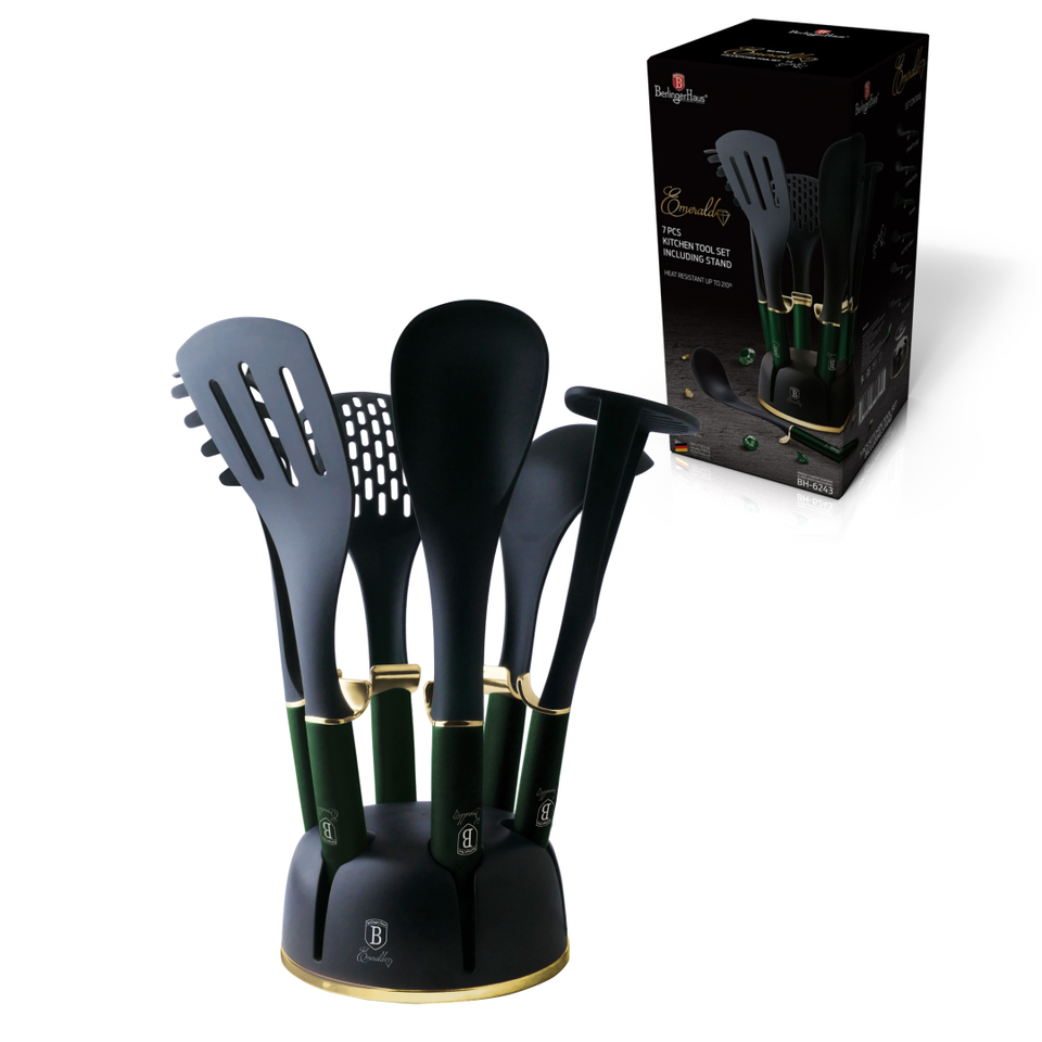 Kitchen Utensils with Stand Berlinger Haus, BH/6243 Emerald Collection