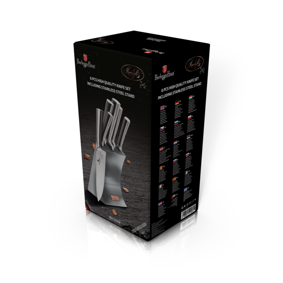 Knife Set with Stand Berlinger Haus BH-2449 Moonlight Collection