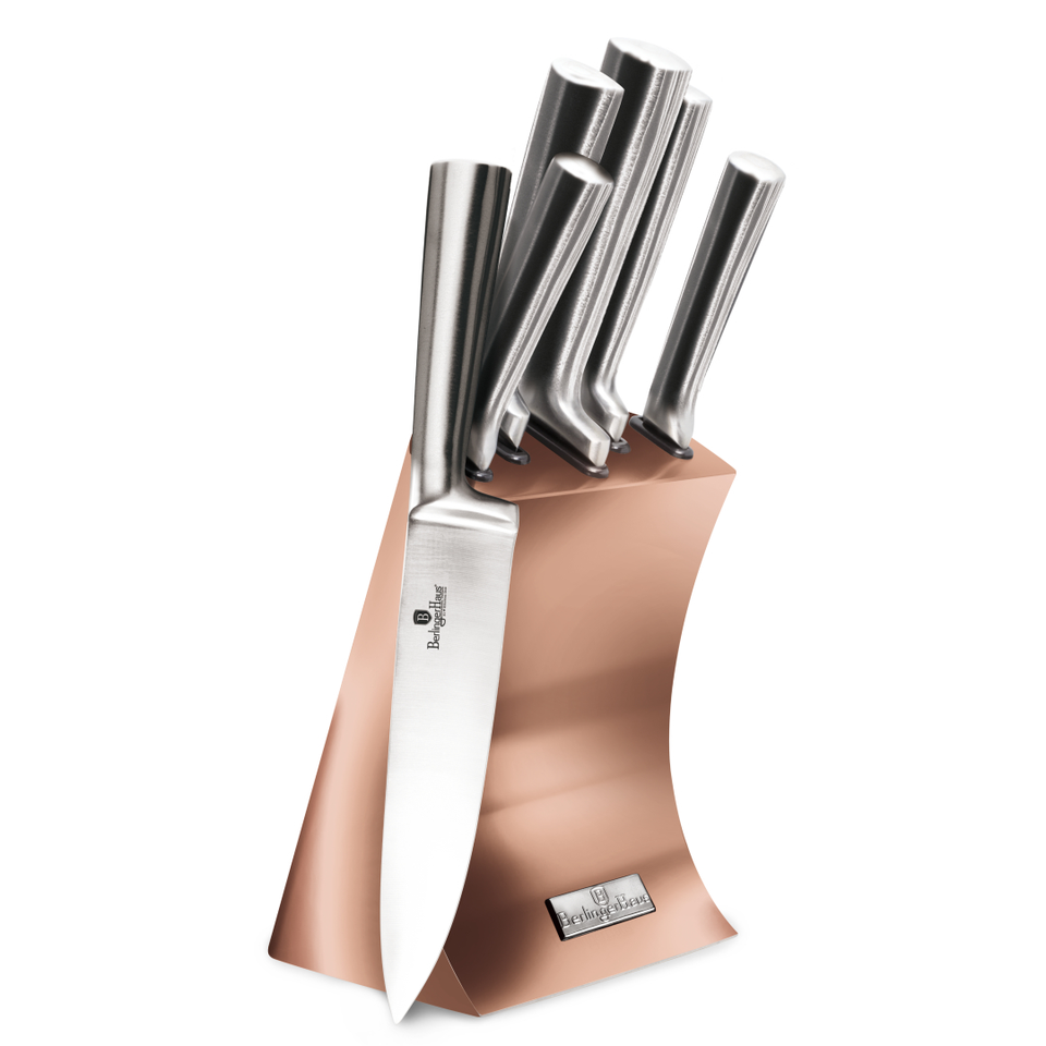 Knife Set with Stand Berlinger Haus BH-2451 Rose Gold Collection