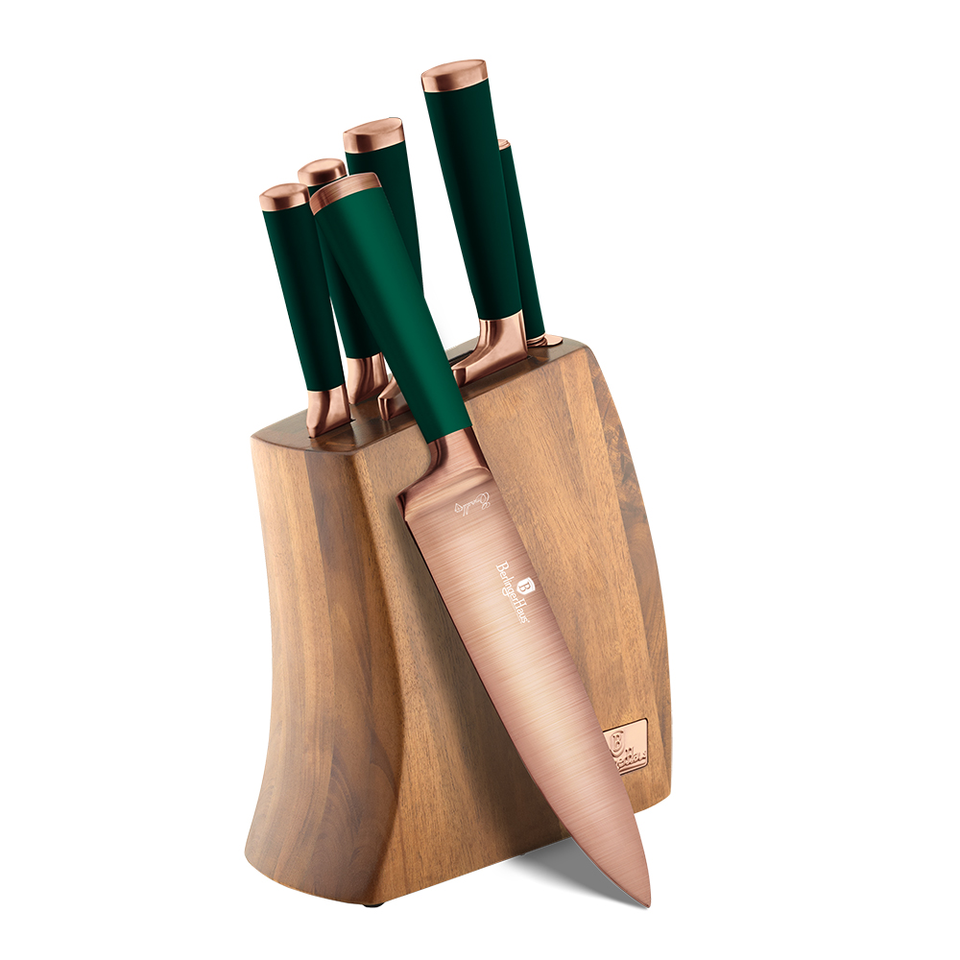 Knife Set & Bamboo Stand Berlinger Haus BH/2645 Emerald Collection