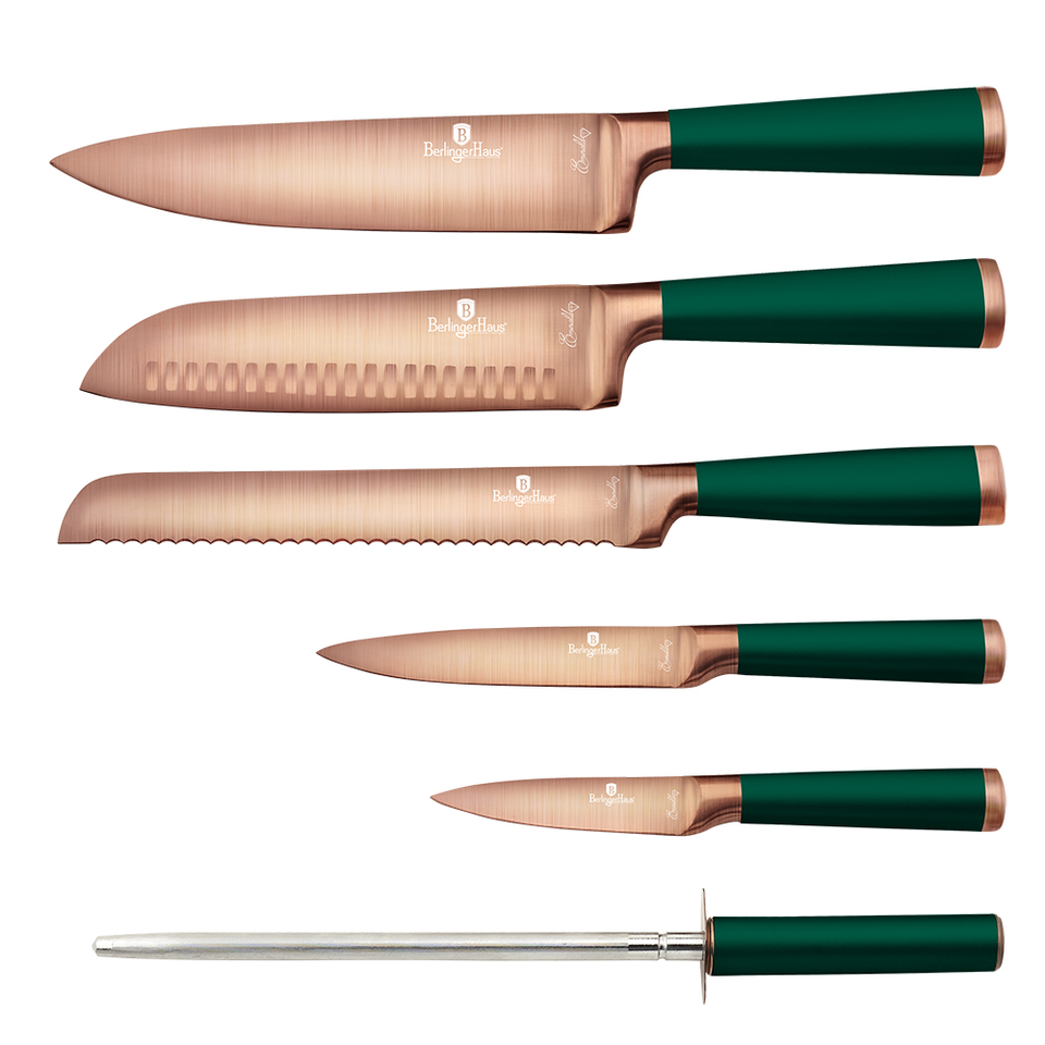 Knife Set & Bamboo Stand Berlinger Haus BH/2645 Emerald Collection