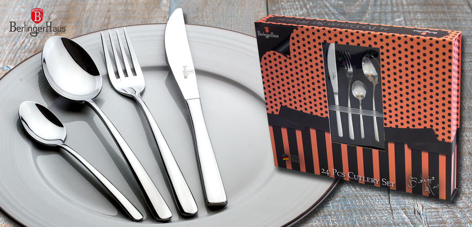 24-Piece Cutlery Set Berlinger Haus BH/2150 Silver
