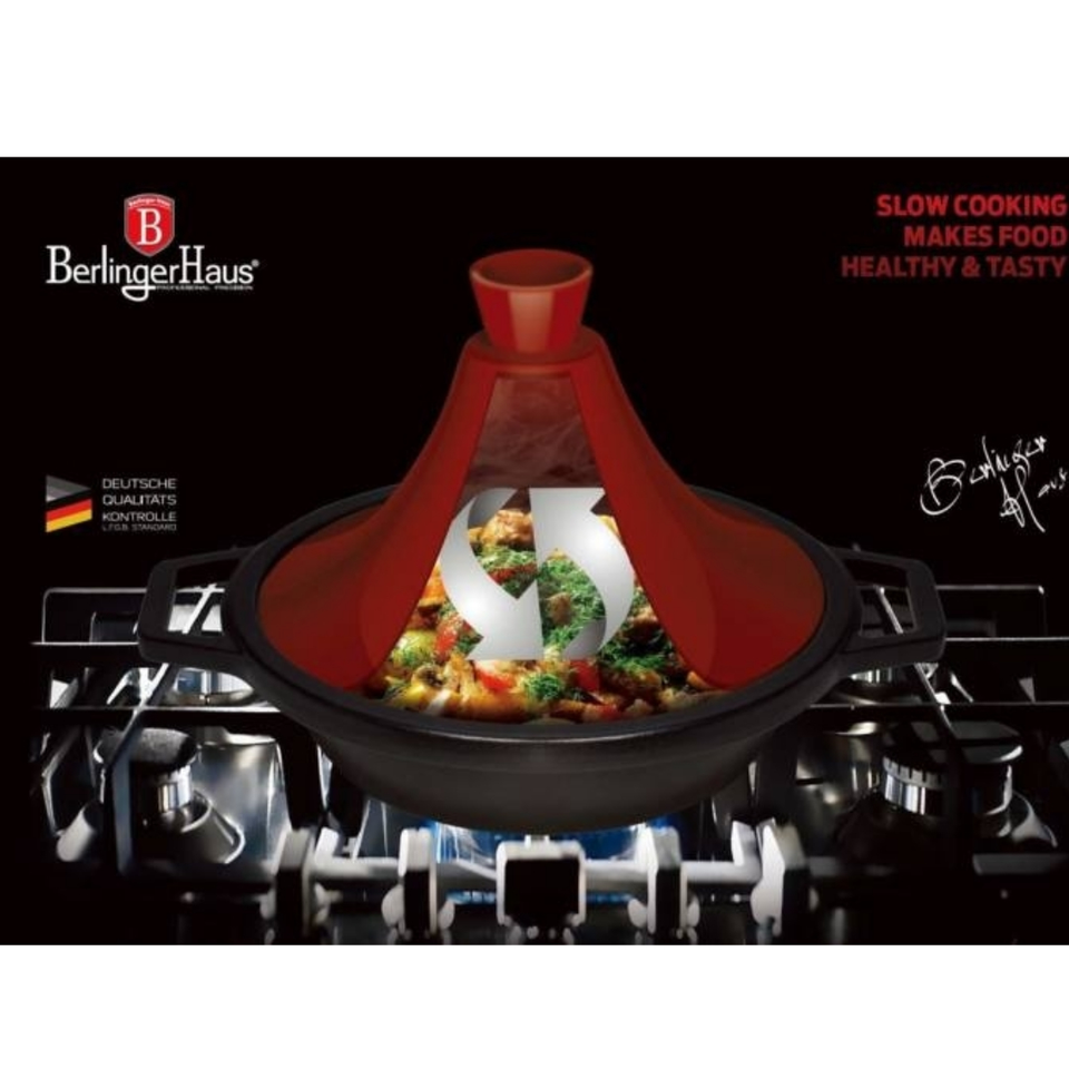 Cast Iron Tagine Berlinger Haus BH-1987 Burgundy Collection