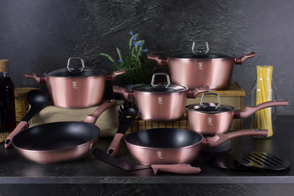 15-Piece Cookware Set Berlinger Haus BH-6045 I-Rose Collection