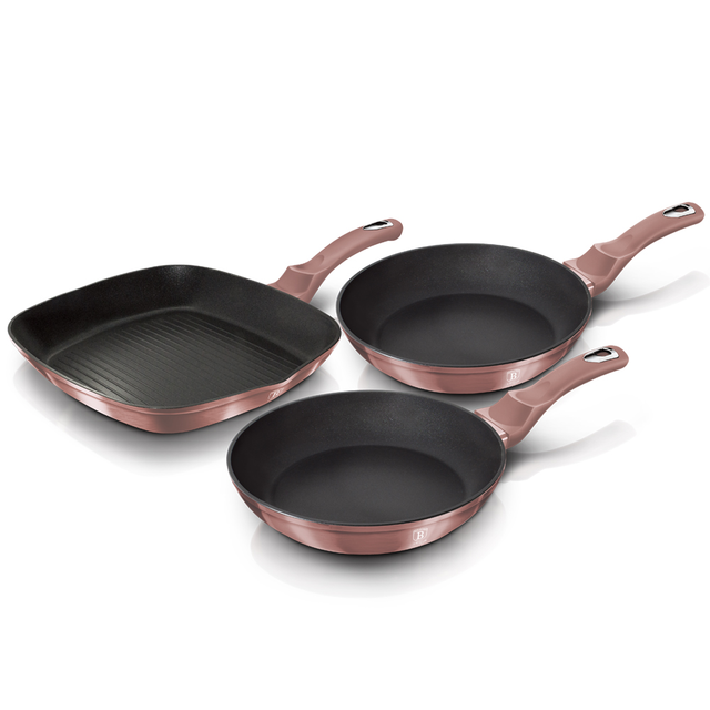 3-Piece Frying Pan Set Berlinger Haus BH/6041 I-Rose Collection