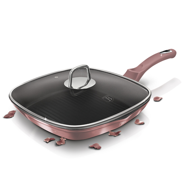 Grill Pan with Lid 28 cm Berlinger Haus BH/6028 I-Rose