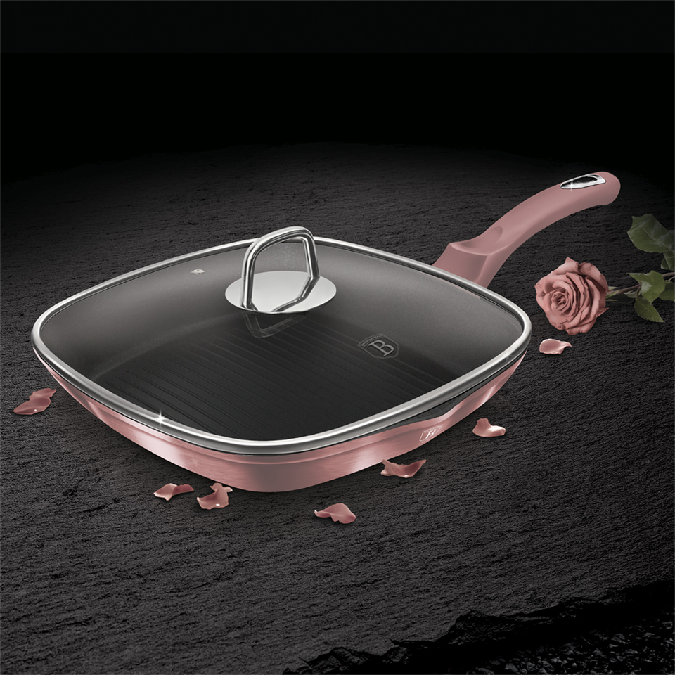 Grill Pan with Lid 28 cm Berlinger Haus BH/6028 I-Rose