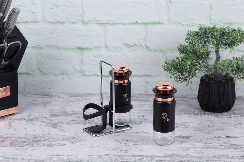 Salt & Pepper Shaker Set Berlinger Haus BH/1994 Black Rose