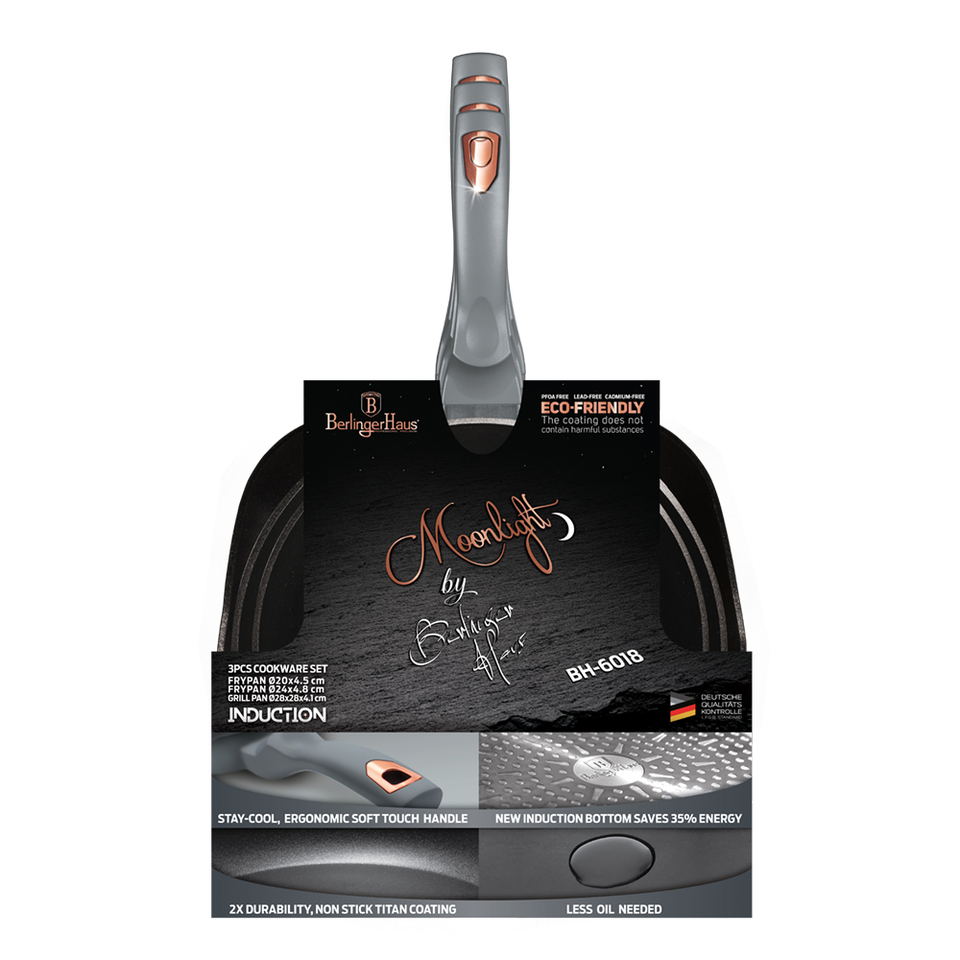 3-Piece Fry Pan Set Berlinger Haus BH/6018 Moonlight