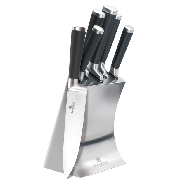 Knife Set with Stand Berlinger Haus BH/2426 Black Royal Line