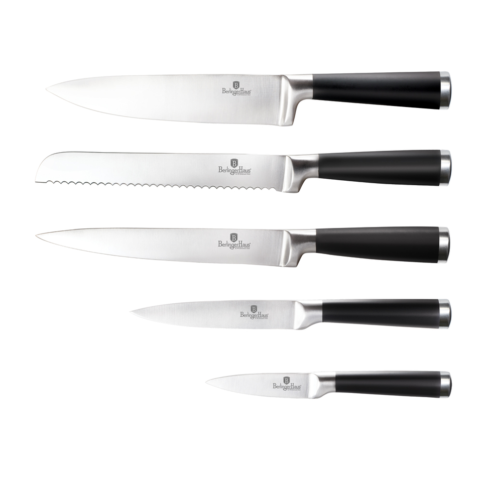 Knife Set with Stand Berlinger Haus BH/2426 Black Royal Line