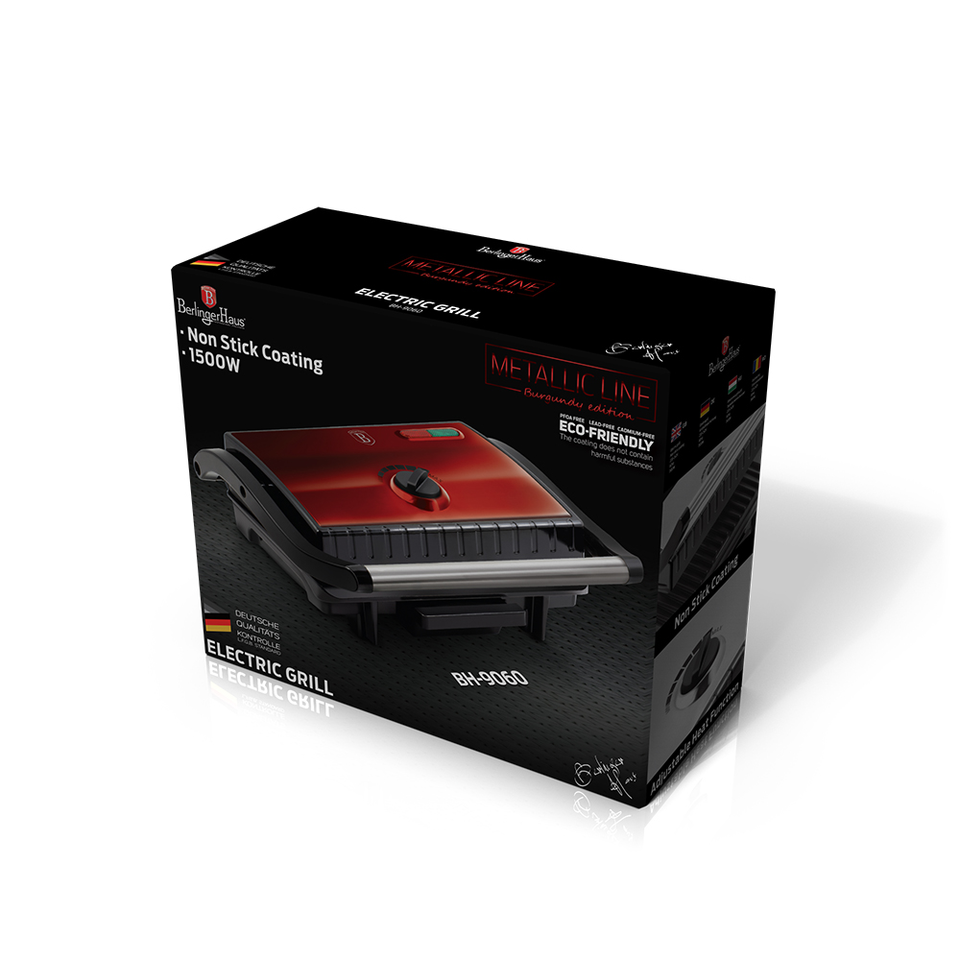 Electric Grill with Oil Drip Pan Berlinger Haus BH/9060