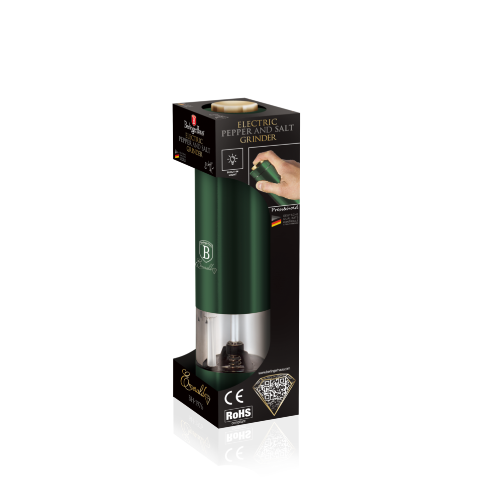 Electric Pepper or Salt Mill Berlinger Haus BH/1976 Emerald Collection
