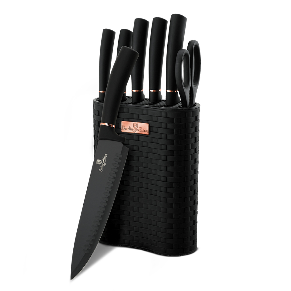 7-Piece Knife Set & Stand Berlinger Haus BH/2501 Black Rose Collection