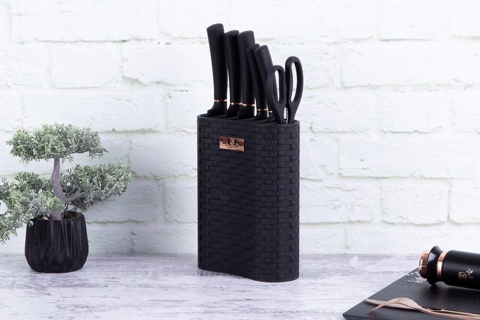 7-Piece Knife Set & Stand Berlinger Haus BH/2501 Black Rose