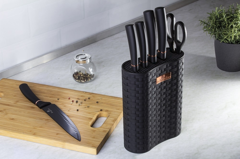 7-Piece Knife Set & Stand Berlinger Haus BH/2501 Black Rose