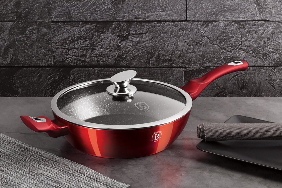 Deep Frying Pan 32 cm Berlinger Haus BH-1261 Burgundy Line