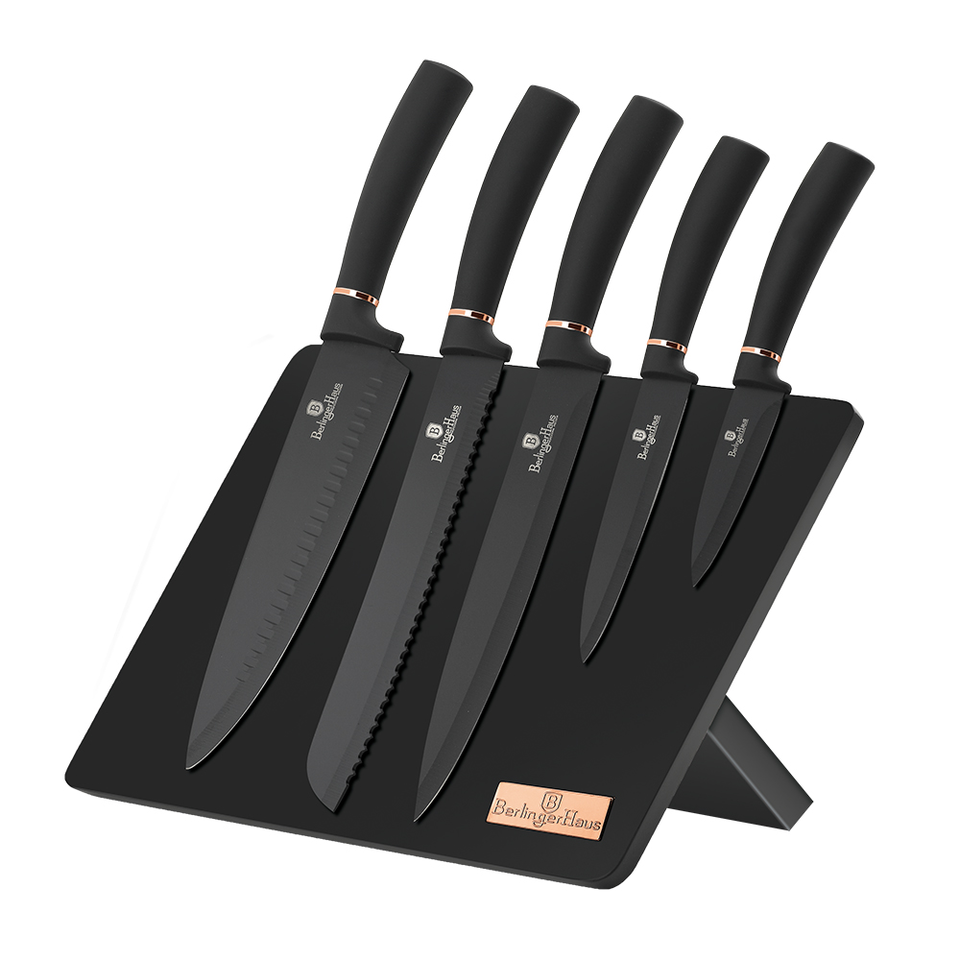 6-Piece Knife Set Berlinger Haus BH-2407 Black Rose Collection