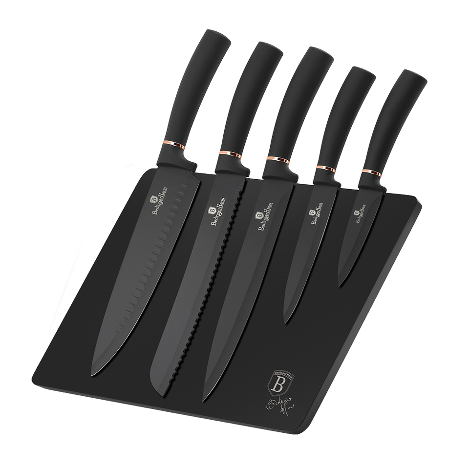 6Piece Knife Set Berlinger Haus BH2407 Black Rose Collection