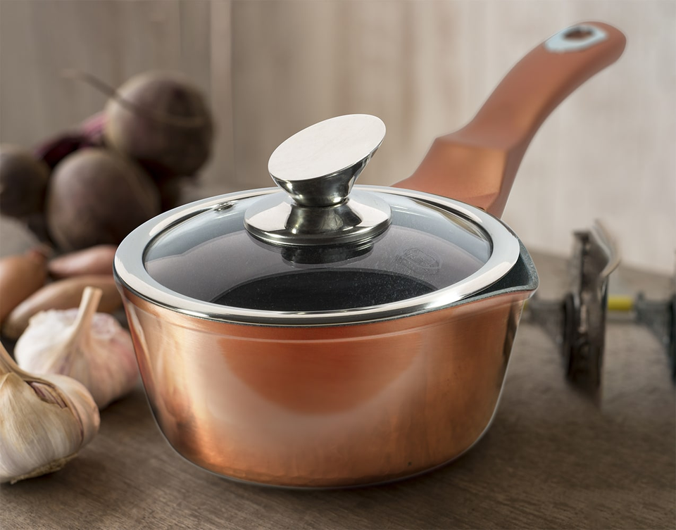 Saucepan with Lid 16 cm Berlinger Haus BH/1524 Rose Gold