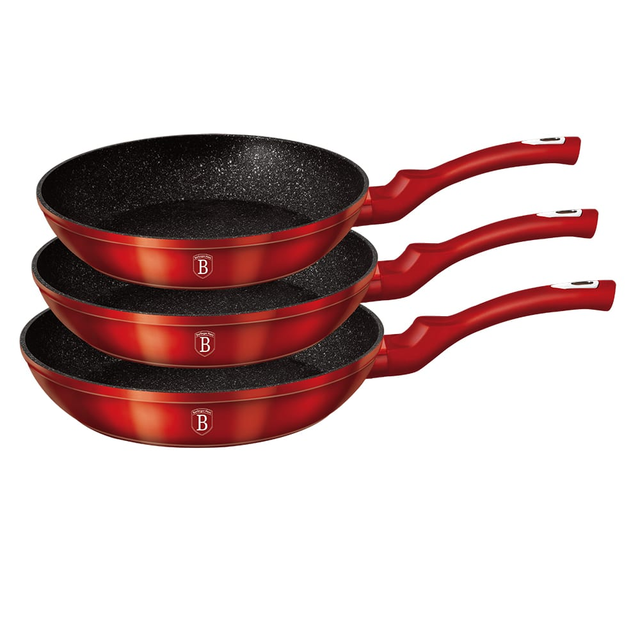 Frying Pan Set Berlinger Haus BH/1288 Metallic Burgundy Line
