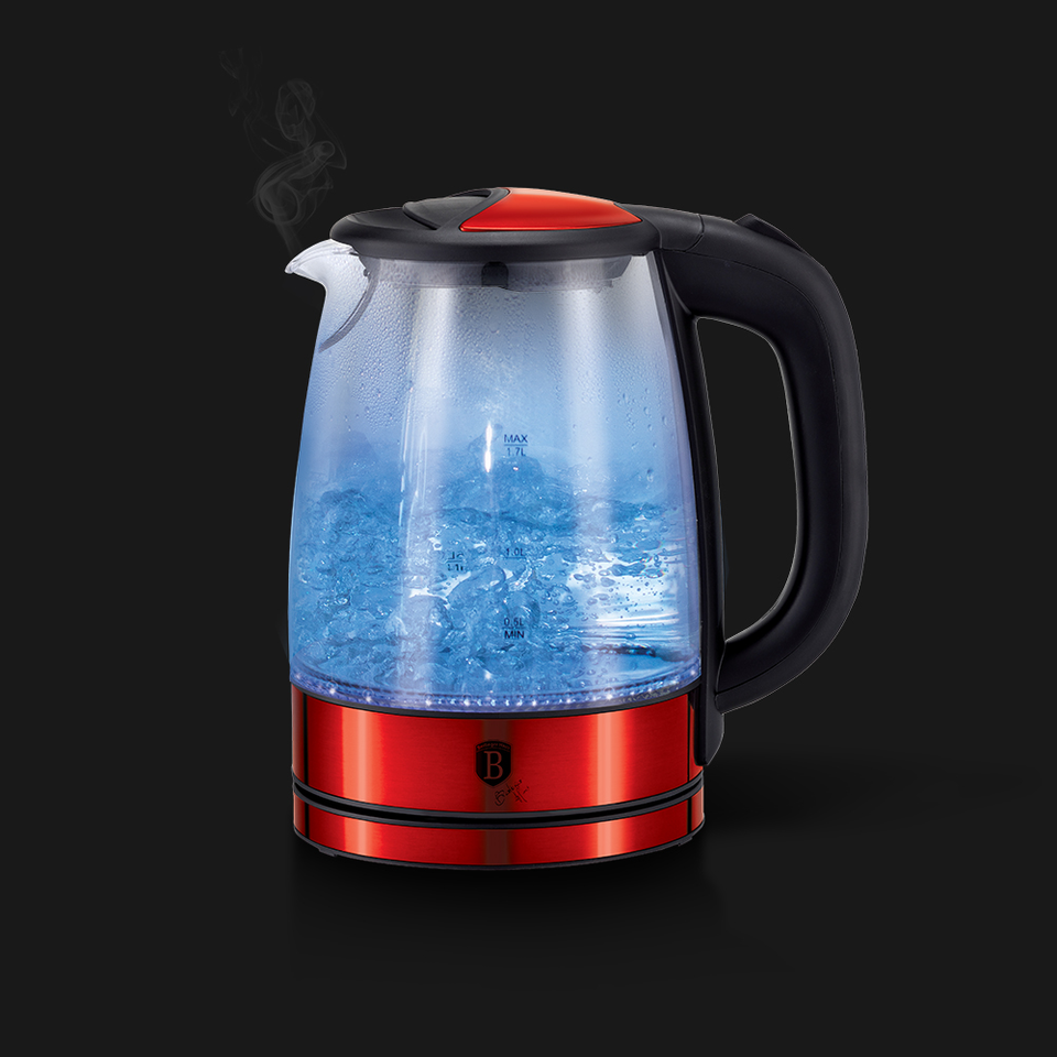 Electric Glass Kettle Berlinger Haus BH/9036 Metallic Burgundy Line