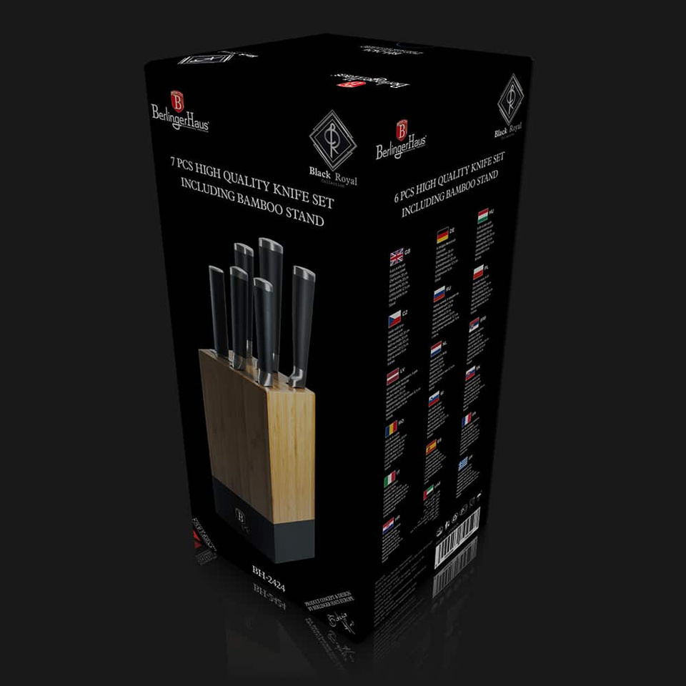 Knife Set & Bamboo Stand Berlinger Haus BH/2424 Black