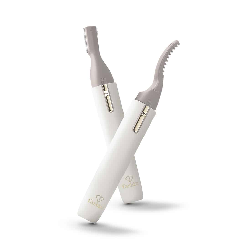 Heated Eyelash Curler & Electric Shaver 2-in-1 Cream / Gold – Berlinger Haus FTV0135
