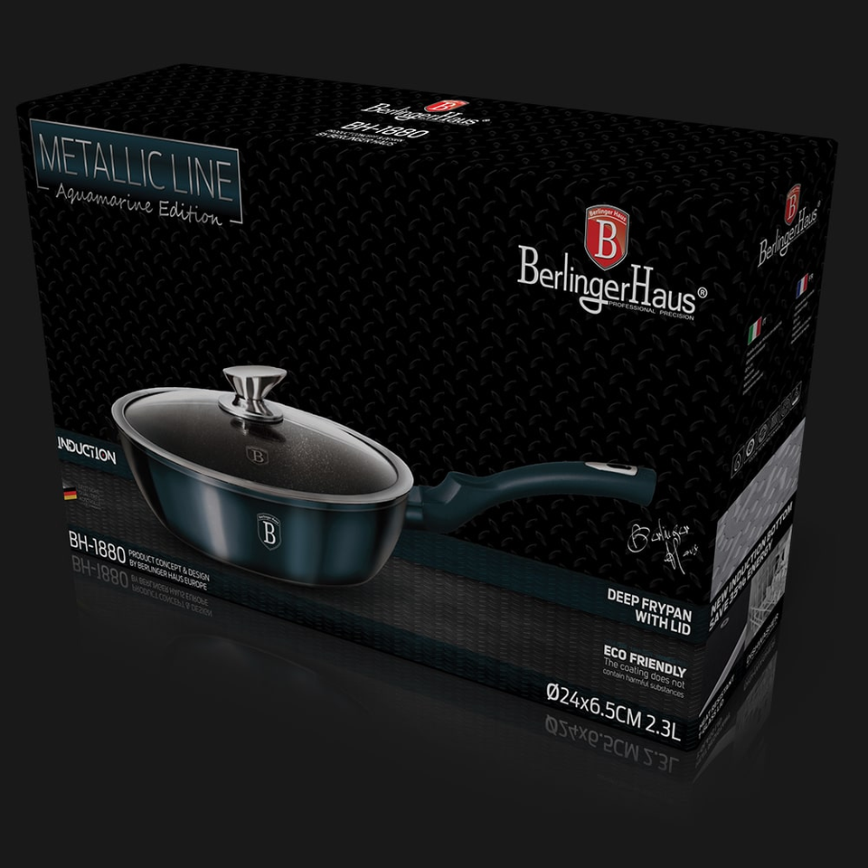 Deep Frying Pan 24 cm Berlinger Haus BH/1880 Aquamarine