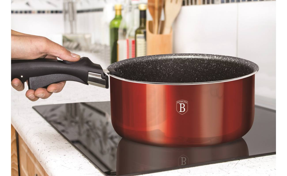 12-Piece Cookware Set Berlinger Haus BH/1674 Metallic Burgundy Collection