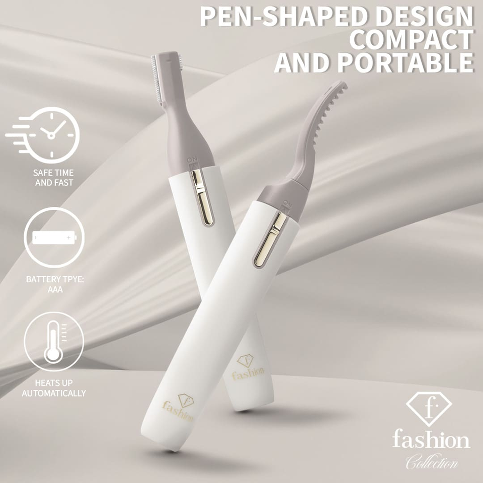 Heated Eyelash Curler & Electric Shaver 2-in-1 Cream / Gold – Berlinger Haus FTV0135